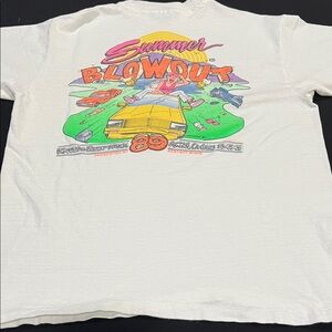 Vintage t shirt SUMMER BLOW OUT , 1989 multicolor t shirt , single stitch
